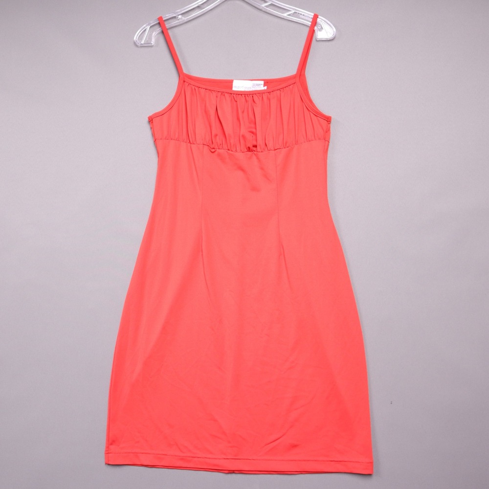 Newport News Easy Style Coral Pink Empire Waist Mini Dress Size 8 J2140